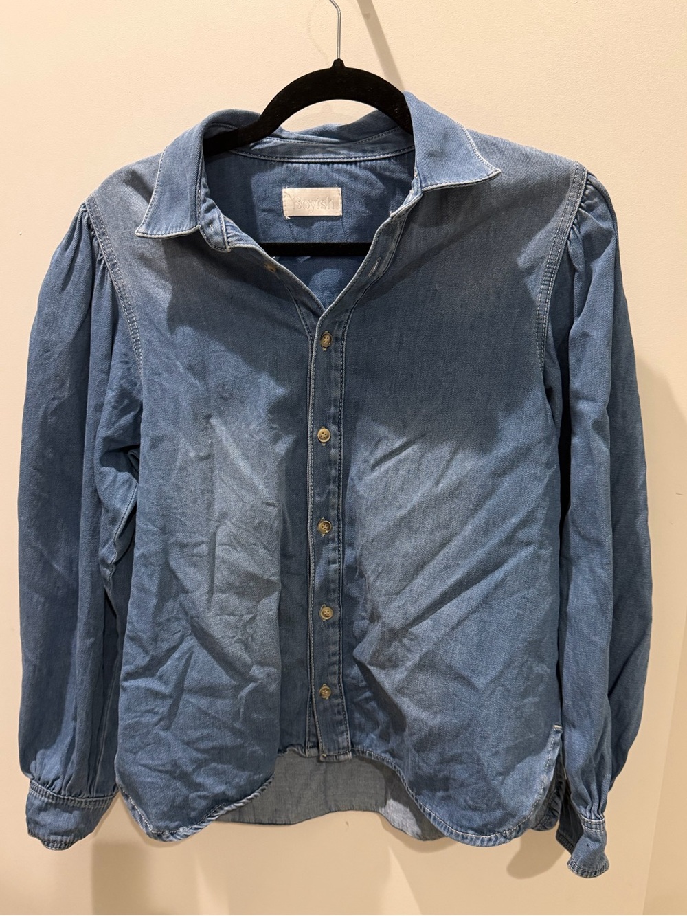 Boyish Porter Puff Sleeve Denim Shirt